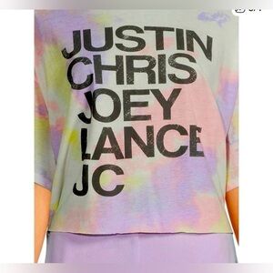 NSYNC crop tie dye T-shirt L